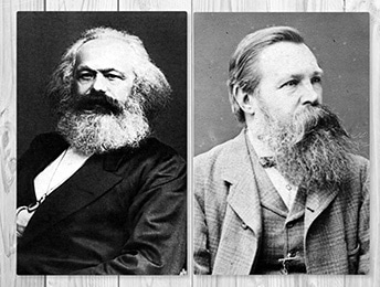 Marx and Engels.